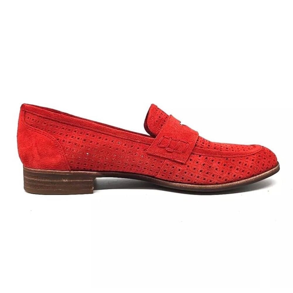 New Franco Sarto A-Jolette5 Perforated Suede Leather Flat Penny Loafers EU6 $125 - Picture 7 of 12